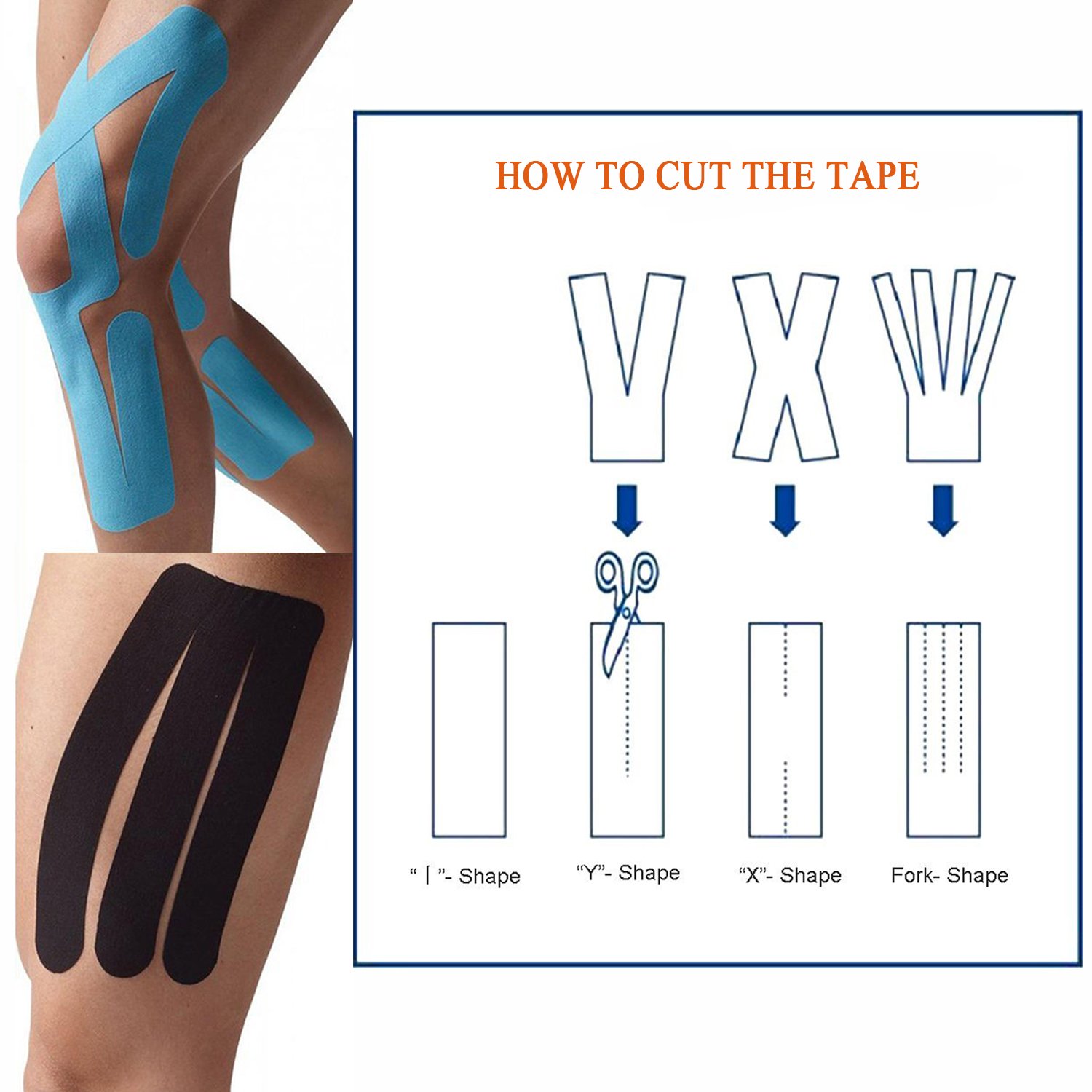 Lot de 24 bandes de kinésiologie de 5 cm x 5 m - Pour muscles, kinésiologie, sport, thérapie physique, blessures - Vert