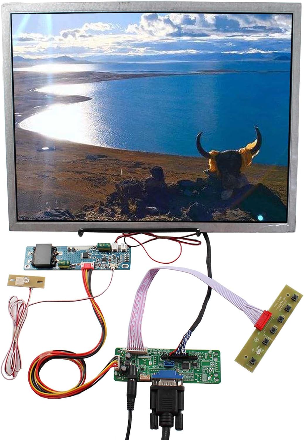 VSDISPLAY 15.0" 15 Inch 1024X768 LCD Screen 1000nit with VGA LCD Controller Board RT2270C-A
