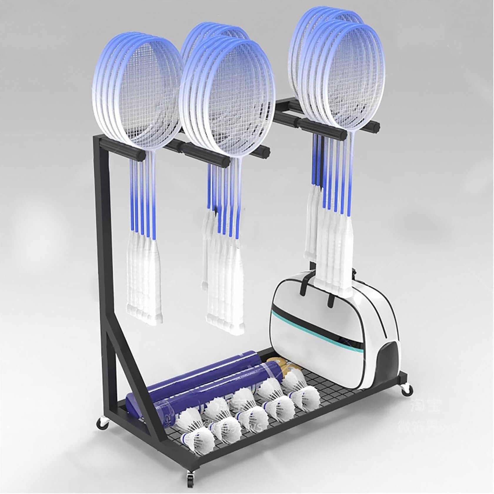 Badminton Tennis Racket Organizer Steel Stand Badminton Racket Storage ...