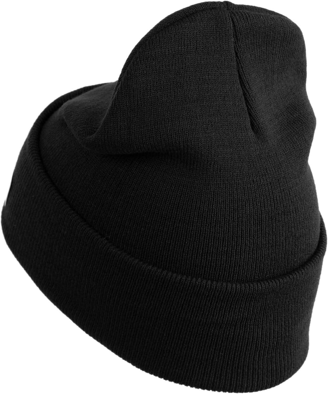 US Air Force Retired with Flag Logo Embroidered 12 Inch Solid Knit Cuff Long Beanie Made in USA