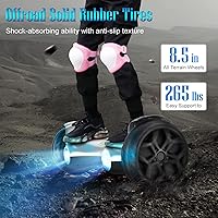 Vista 6 de UNI-SUN - Hoverboard para niños, scooter auto-equilibrante de 6.5 pulgadas, dos ruedas auto-equilibrantes, hoverboards con bluetooth y luces