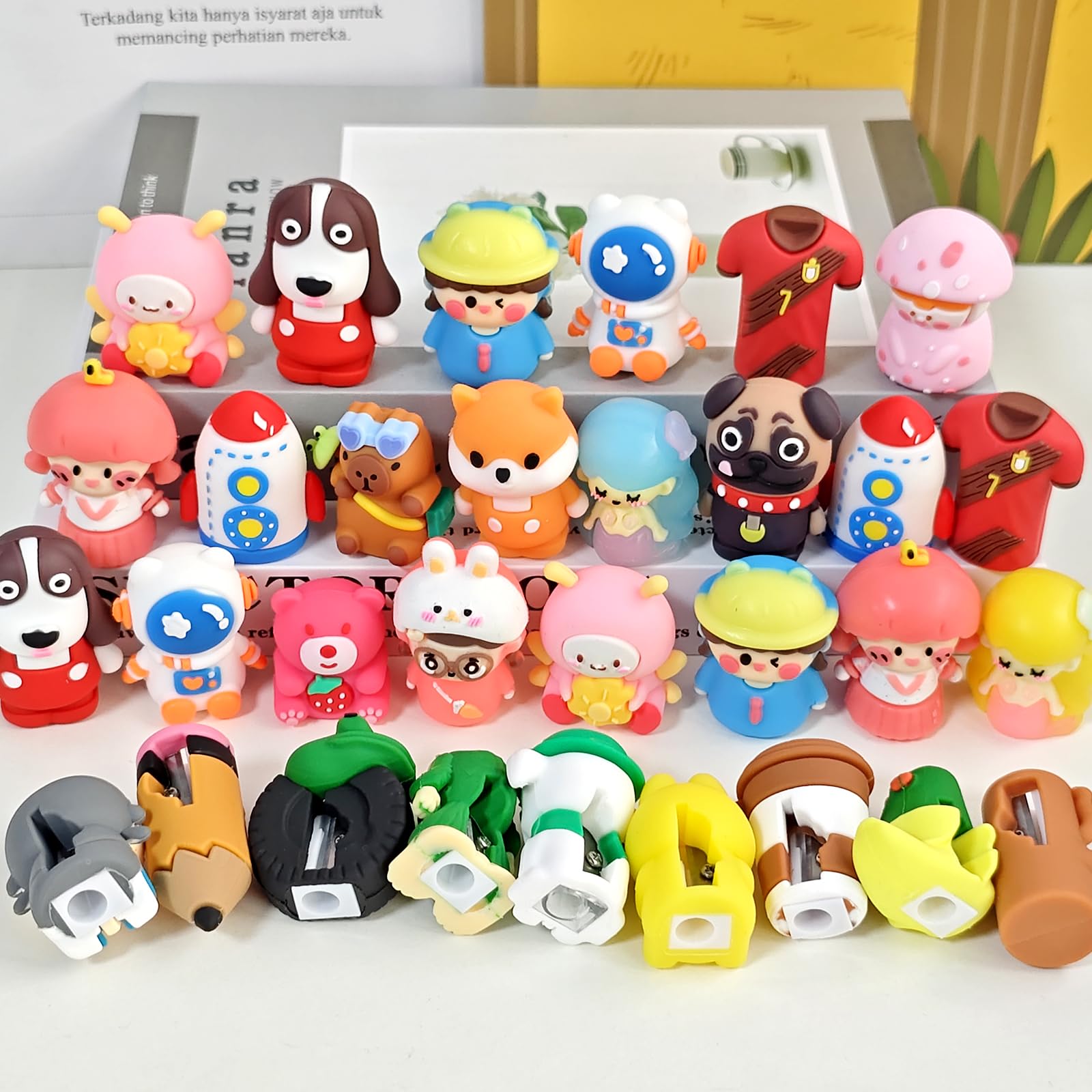 Kawaii temperamatite manuale personaggi cartoni animati 50 pezzi premi classe cancelleria