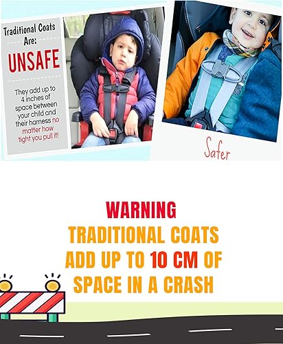 Miniatura 6 de Buckle Me Baby Coats Chaqueta de invierno de asiento de coche más seguro de cierre rápido para niño o niña, como se ve en Shark Tank