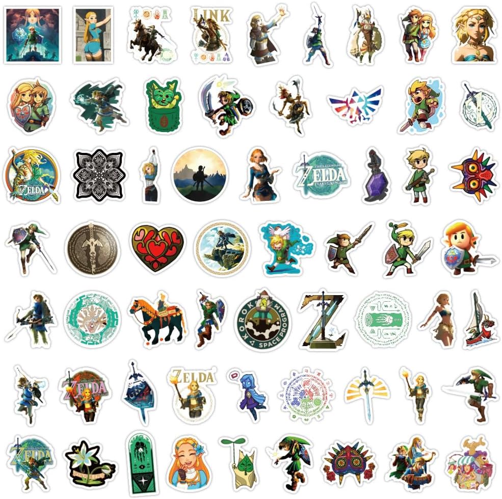 JSYAVG 120pcs The Legend of Zelda: Tears of The Kingdom Stickers for Girls Kids Teens Adult,Waterproof Vinyl Decal for Water Bottle Skateboard Guitar Travel Case Bike Laptop Car Bumper Luggage Phone - Image 4