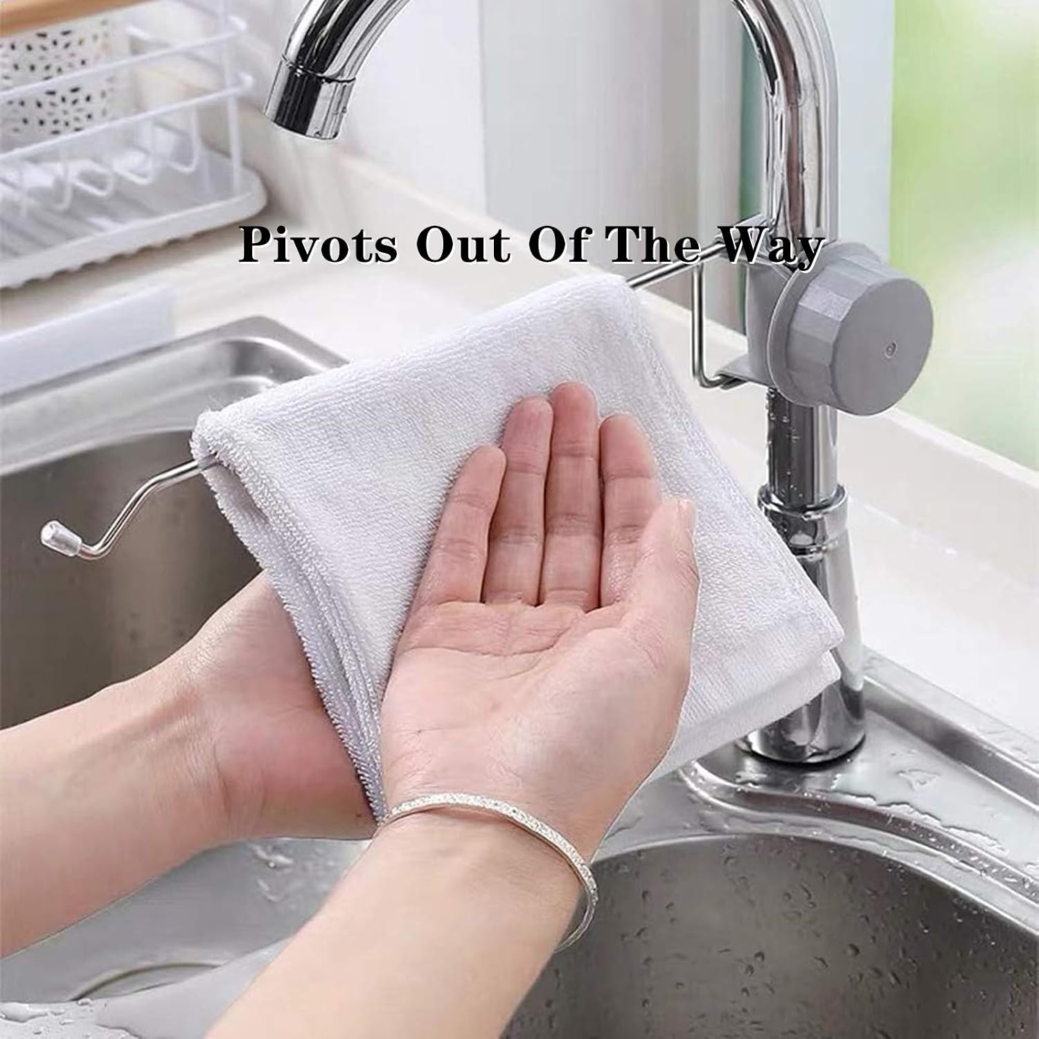 Towel Holder for Kitchen Sink, 2 PCS, Stainless Steel