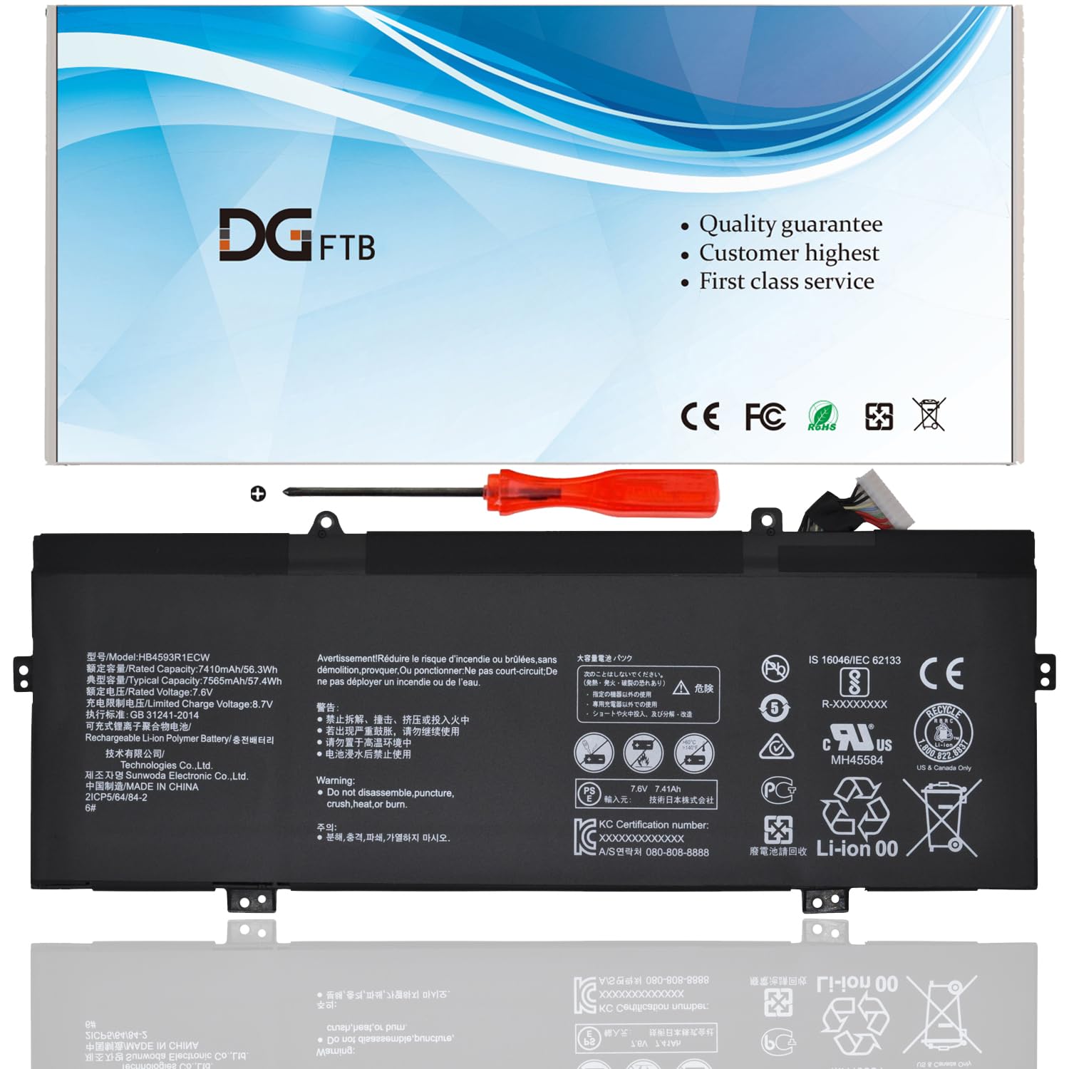 Amazon.com: DGFTB HB4593R1ECW Laptop Battery for Huawei Matebook X