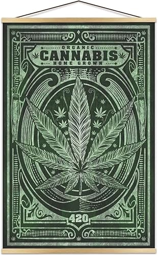 Vista 16 de Póster de cannabis orgánico cultivado en casa, 24 x 36 pulgadas