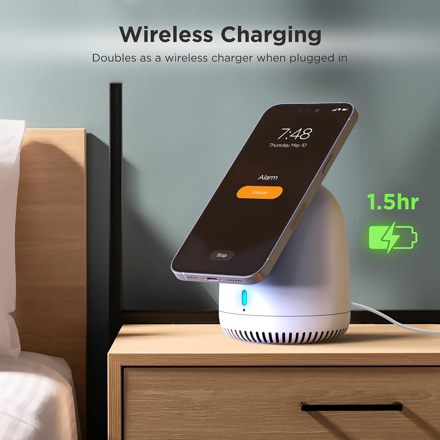 Thore Magnetic Speaker Stand for iPhone w/Wireless Charging (Compatible with MagSafe) 2023 Cool Tech Present for Men, Women and Teens - Portable Bluetooth Phone Dock