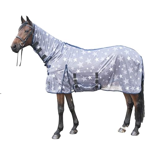 HKM Stars Combo Manta Anti-Moscas Gris/Blanco 115