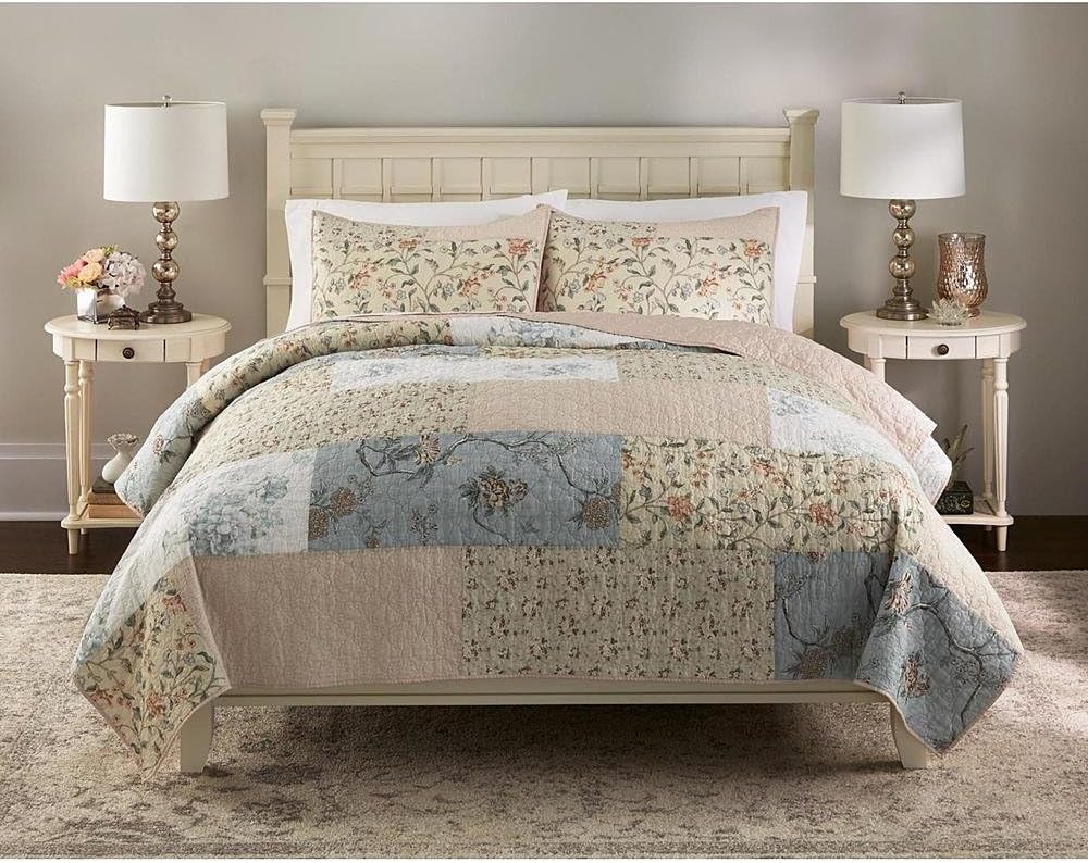 CANNON 3pc. Stella Quilt Set - Floral (King)