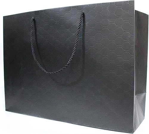 MODEENI 10 bolsas de regalo grandes de 16 x 12 pulgadas, bolsas de regalo extra grandes, color negro, de lujo, XL, 16 x 6 x 12 pulgadas, bolsa de