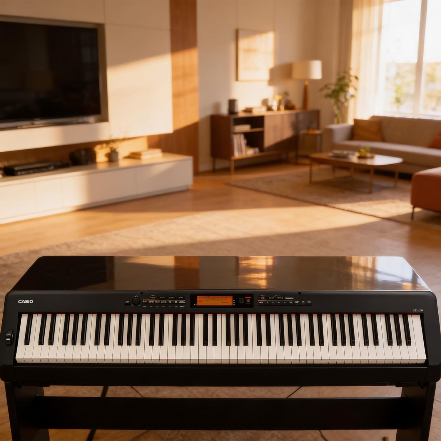 Casio CDP-S360 88-Key Compact Digital Piano - Black Bundle with Adjustable Stand, Bench, Instructional Book, Online Lessons, Instructional DVD, and Austin Bazaar Polishing Cloth
