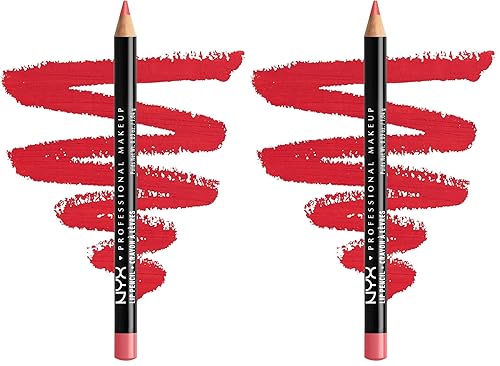 Vista 15 de NYX PROFESSIONAL MAKEUP Lápiz de labios delgado, delineador de labios cremoso de larga duración - Rojo intenso