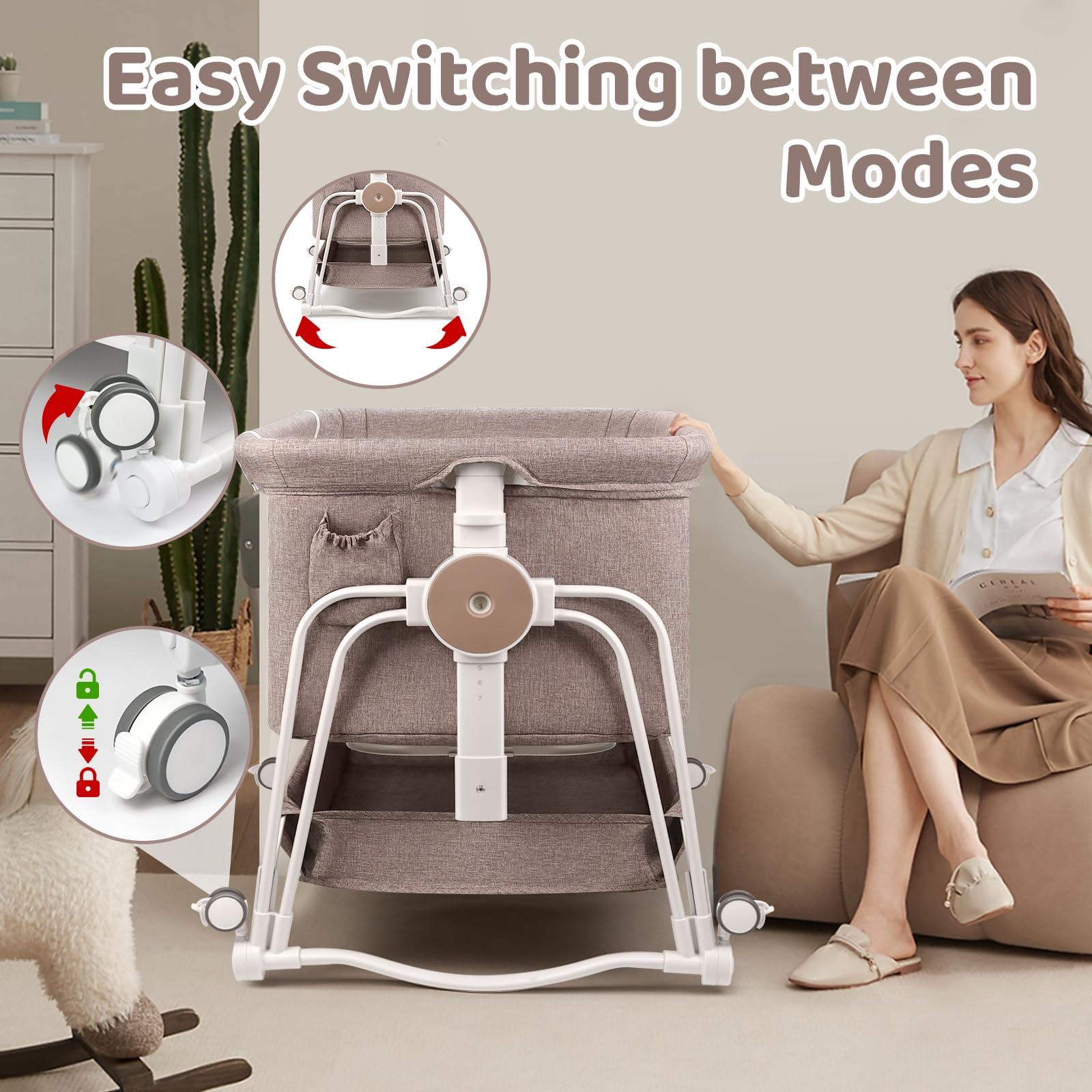 Amazon.co.jp: Suihuooo 4 in 1 ベビーベッド 新生児 折りたたみ