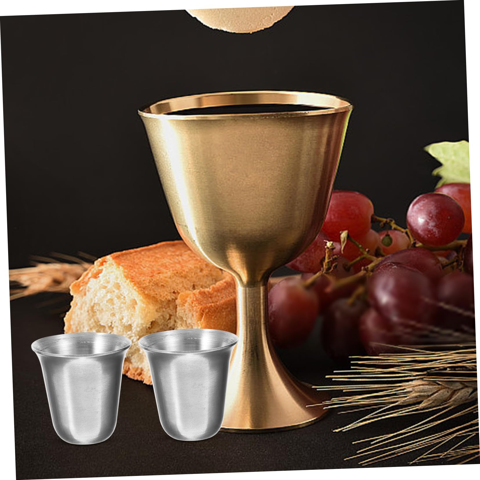 Cabilock 40 Piezas Cáliz Comunión Taza Cócteles Taza Religiosa Tazas De Beber Comuniones Portátiles Taza De Metal Taza Religiosa Taza De Iglesia Comuniones Taza Para Iglesia Plata Acero