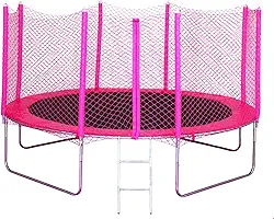Cama Elástica 3,05 mts Direto de Fabrica Suporta 180 kg - Rosa Pink