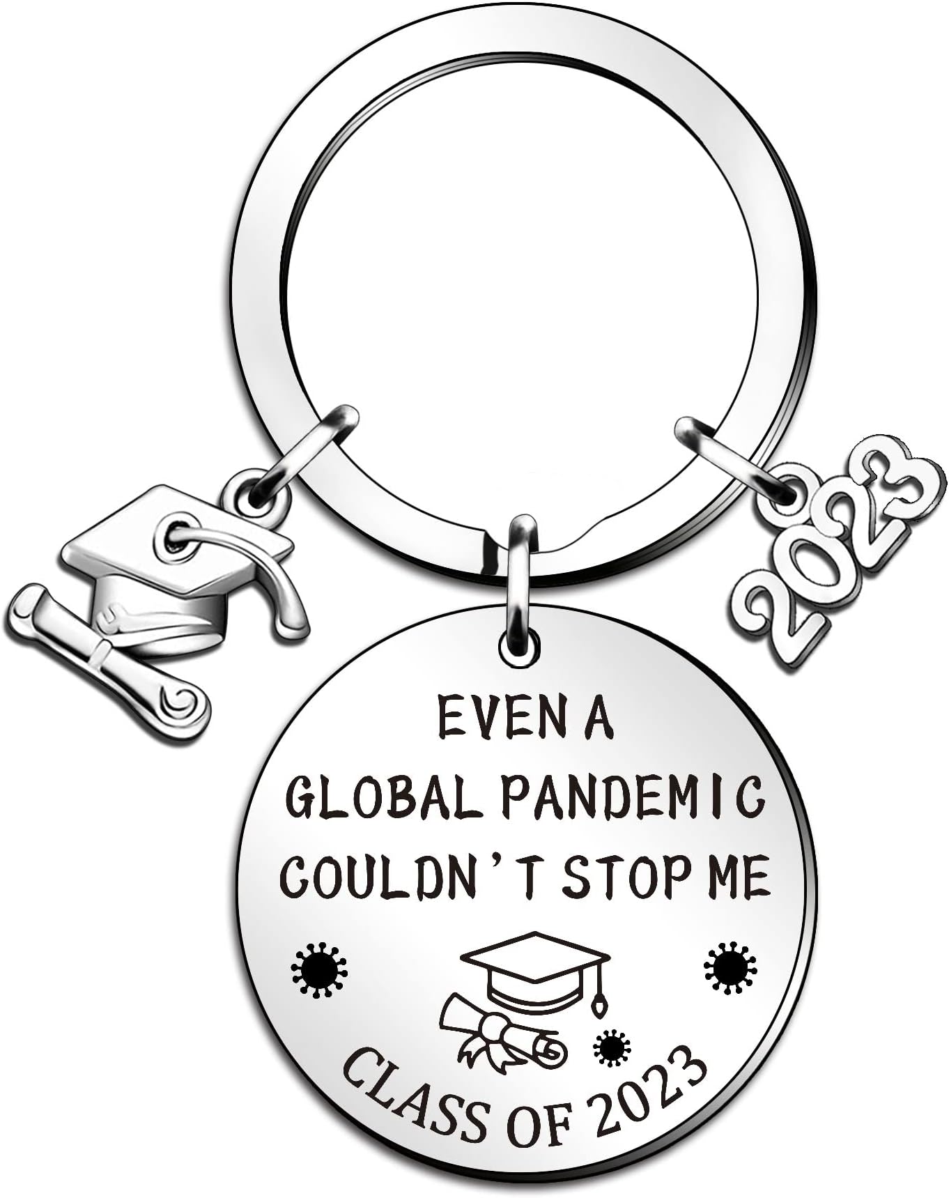 QMVMV Funny 2023 Graduation Keyring Gifts for Her Him Graduate College Middle High School Master Students Class of Senior Grad Gift for Boys Girls Women Men