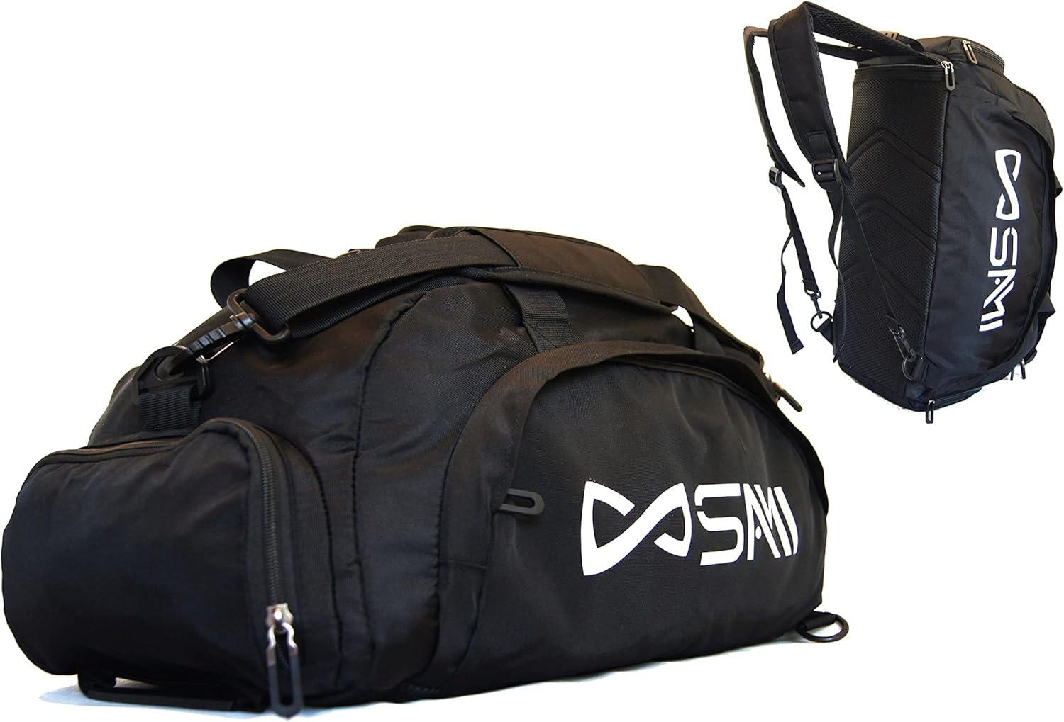 SAMI Sporttasche Rucksack mit Rucksackfunktion Schuhfach, Nassfach Trainiertasche für Damen