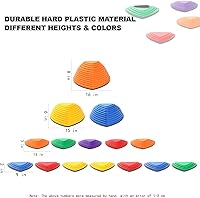 Vista 2 de Fanboxk 15 piedras de salto de equilibrio para niños, juego en interiores o exteriores, carrera de obstáculos para niños pequeños, que promueve