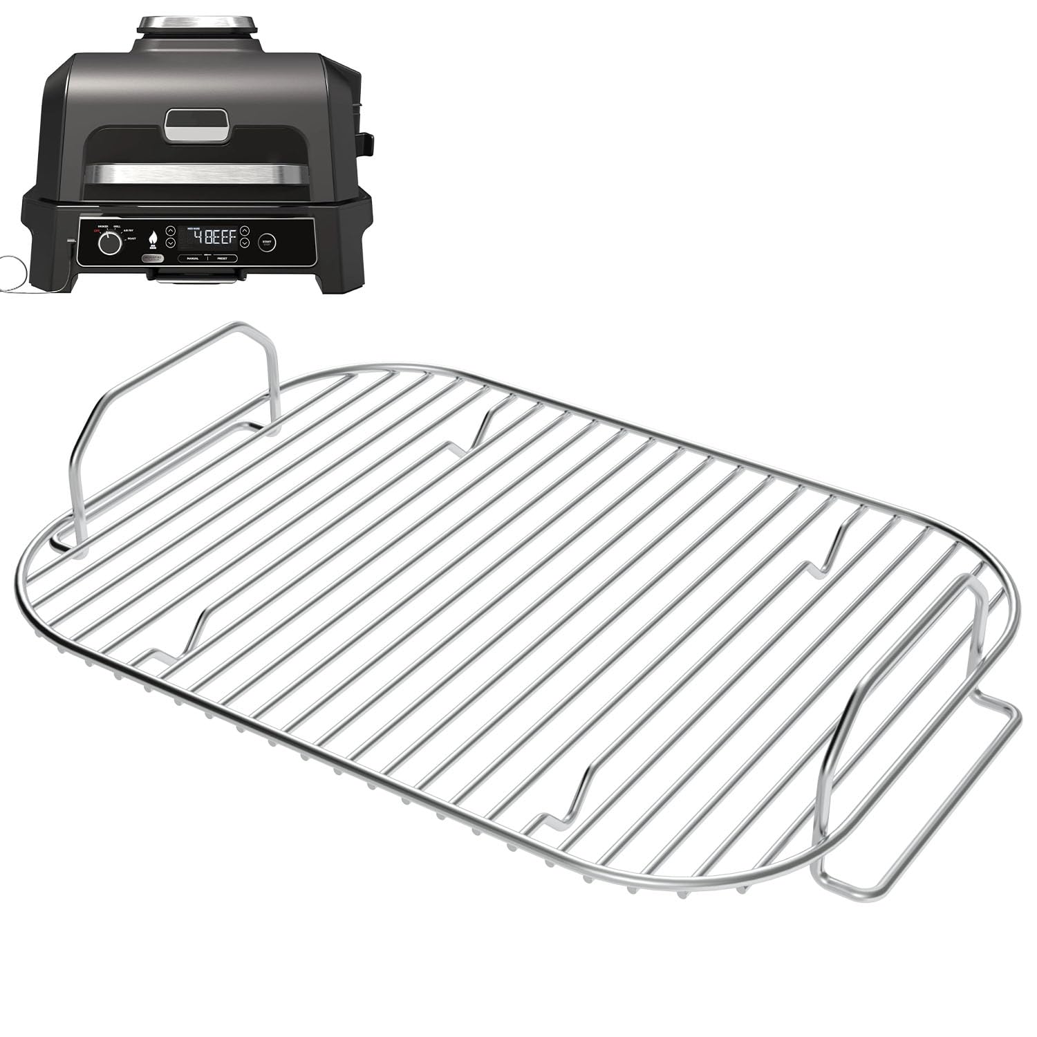 GLOWYE Smoke Rack for Ninja Woodfire Outdoor OG800 and OG900 Series, Stainless Steel Rack for Ninja XSKRSTRKXL Woodfire Pro XL, Pro Connect XL Grill Accessories