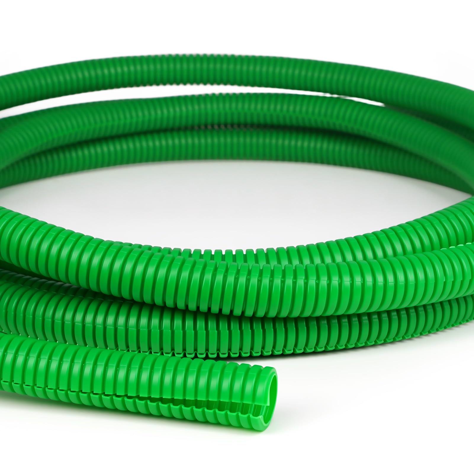 Split Wire Loom Tubing,10,25ft Cord Protectors from Pets No Chew, Flexible Wire Covers Cord Protectors, Protective Split Cable Sleeve for Automotive Home Industrial Wires(Green, 0.51inch-25ft)