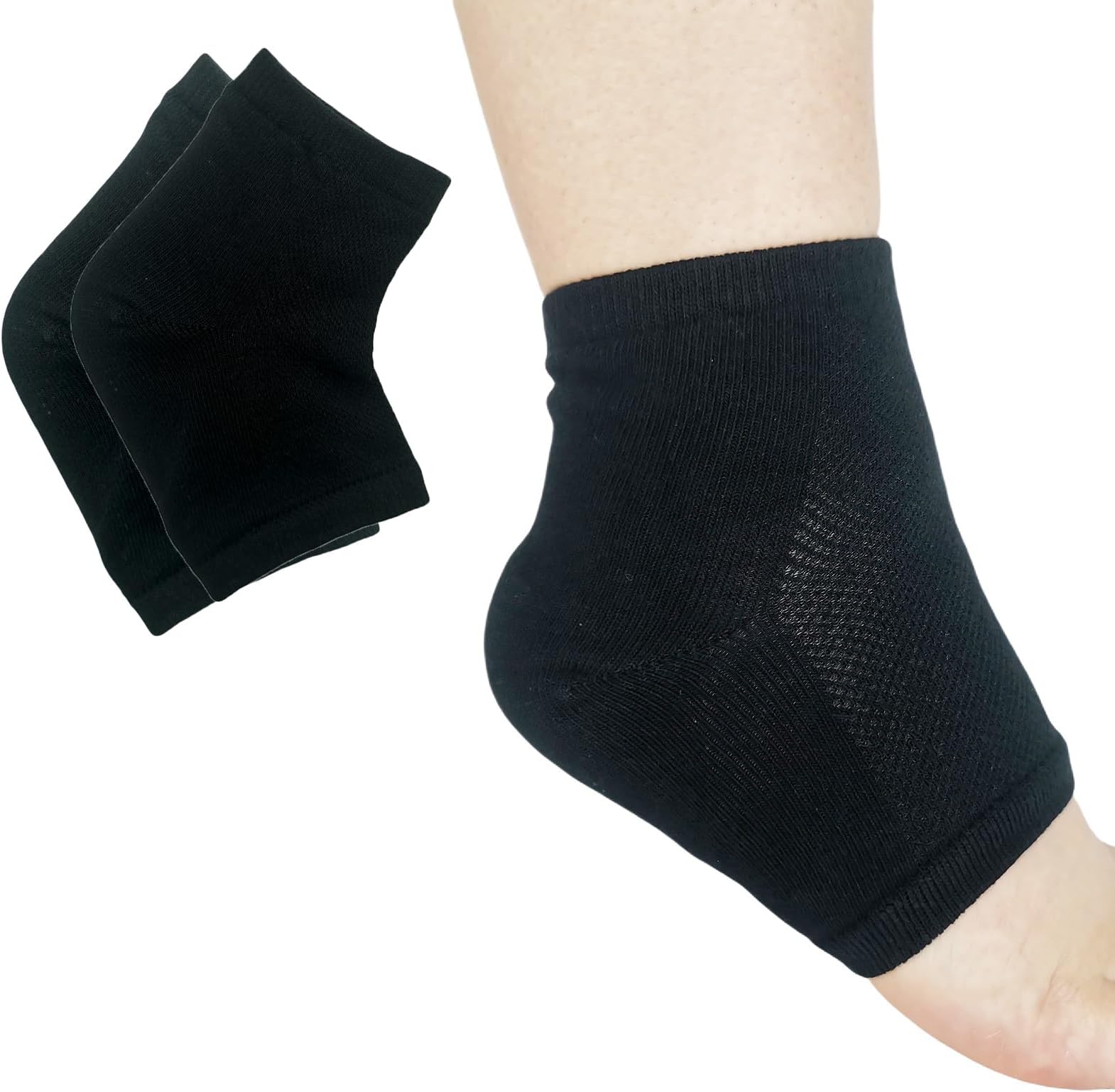 Gel Heel Sports Sock for Kids with Heel Discomfort Severs Plantar Fasciitis Heel Pain (1 Pair Kids 3-7 Women 5-9)