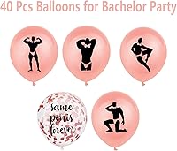 Vista 2 de Juego de 40 globos de despedida de soltera de oro rosa, juego de decoraciones de despedida de soltera, decoraciones de despedida de soltera, kit