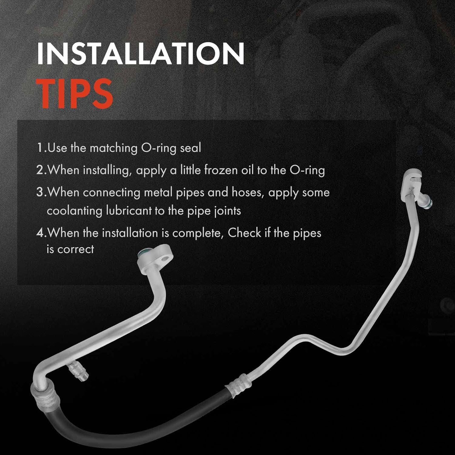 A-Premium A/C Suction Hose Assembly Compatible with Subaru Crosstrek, 2018 2019, 2.0L, Petrol, with Automatic Temperature Control, Compressor to Evap