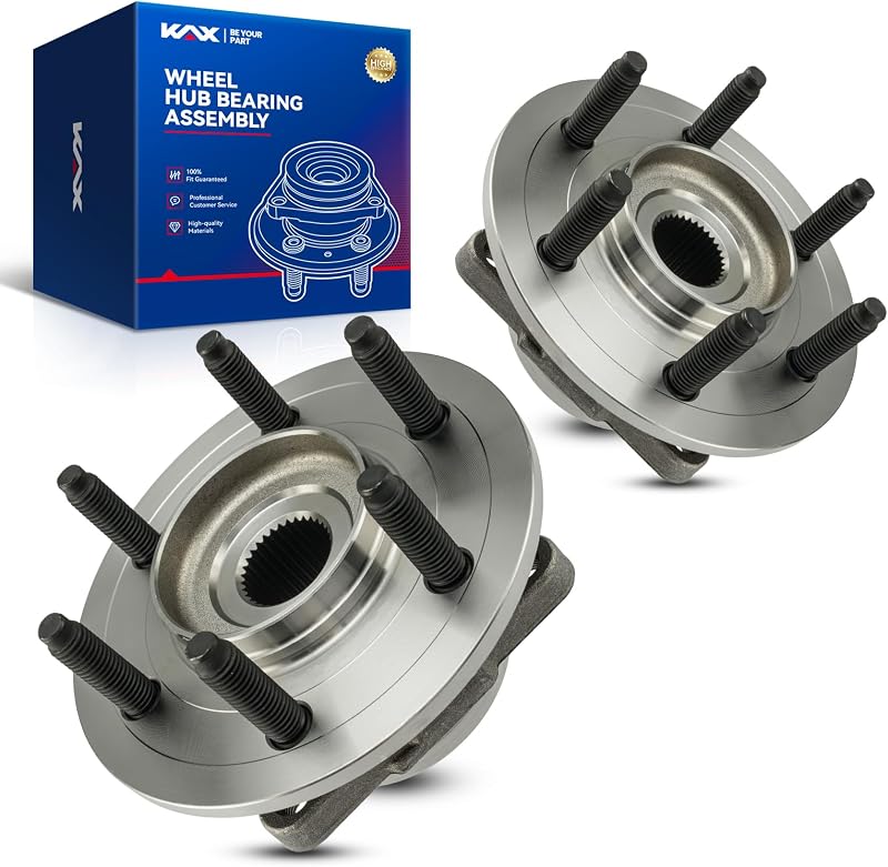 Cubo e rolamento de roda traseira KAX 541008 para Ford Expedition e Lincoln Navigator 2007–2010 – Par