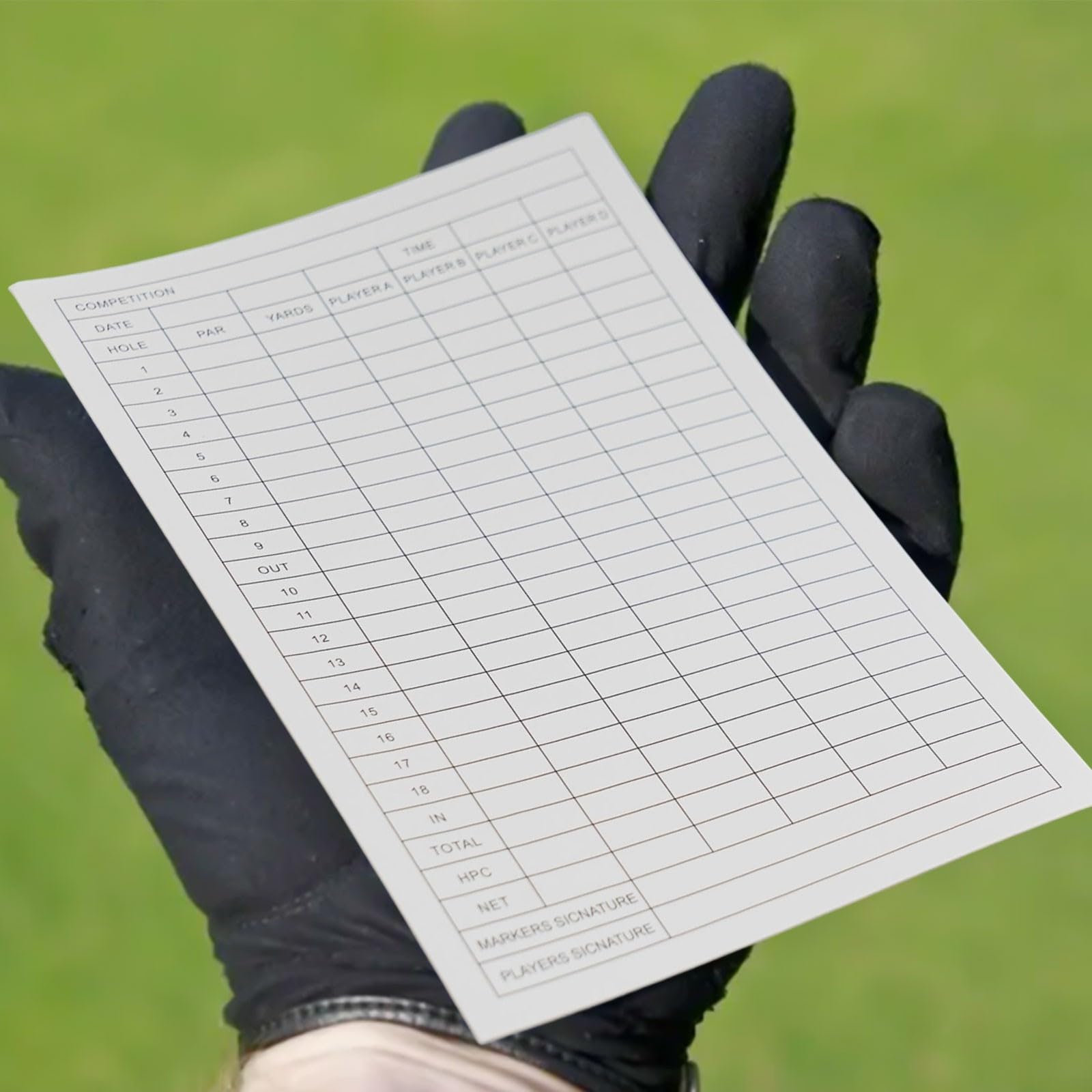 Paquete de 40 tarjetas de puntuación de golf, papel recubierto para miembros de palos de golf, árbitros y participantes del torneo