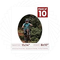 Vista 17 de Tapete de 11 x 14 pulgadas, corte biselado para fotos de 8 x 10 pulgadas, diseño de ante beige precortado, apertura de tablero ovalado, sin ácidos