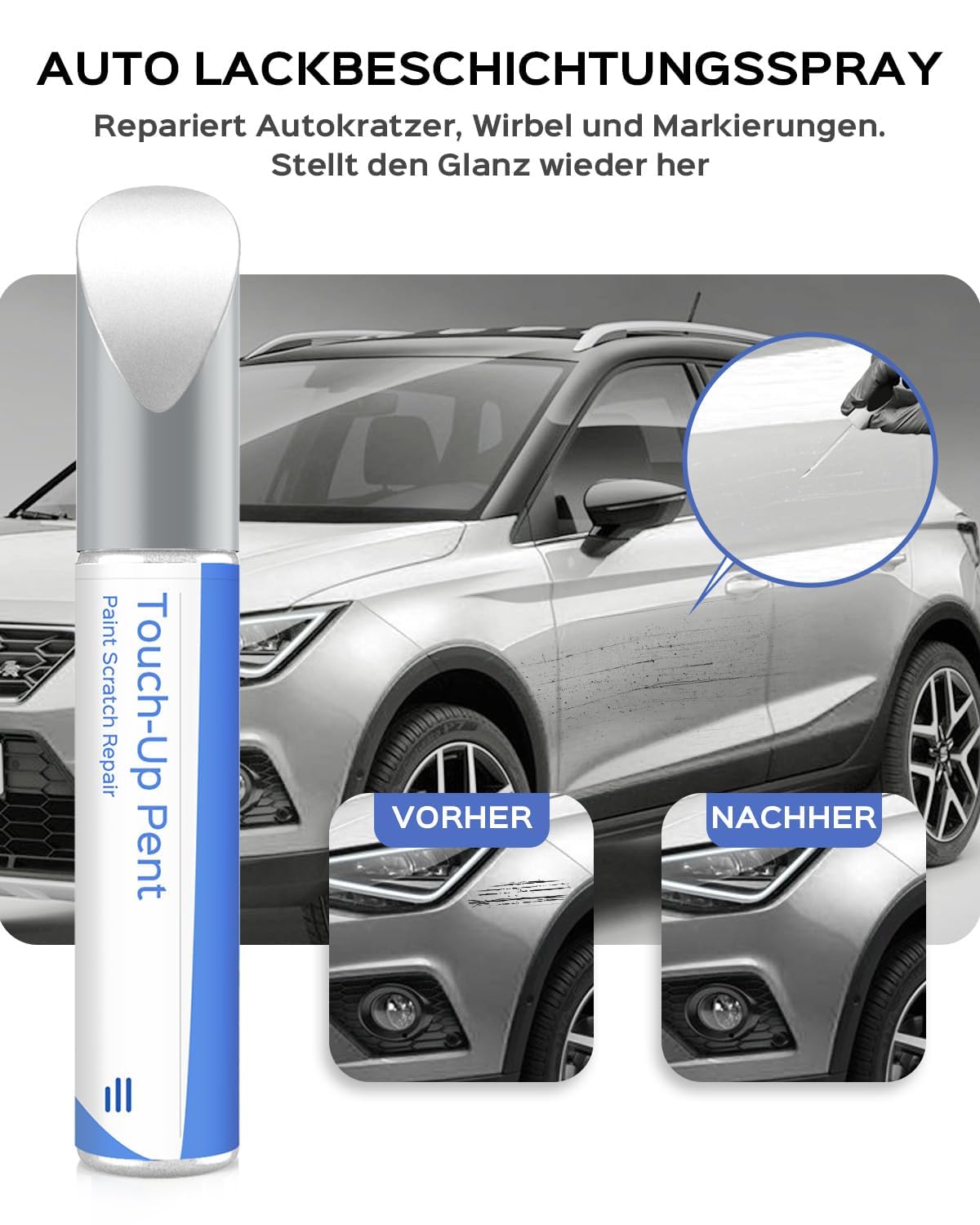 B9A/LB9A - Pintura de retoque para SEAT (color blanco caramelo/caramelo), color blanco — view 2