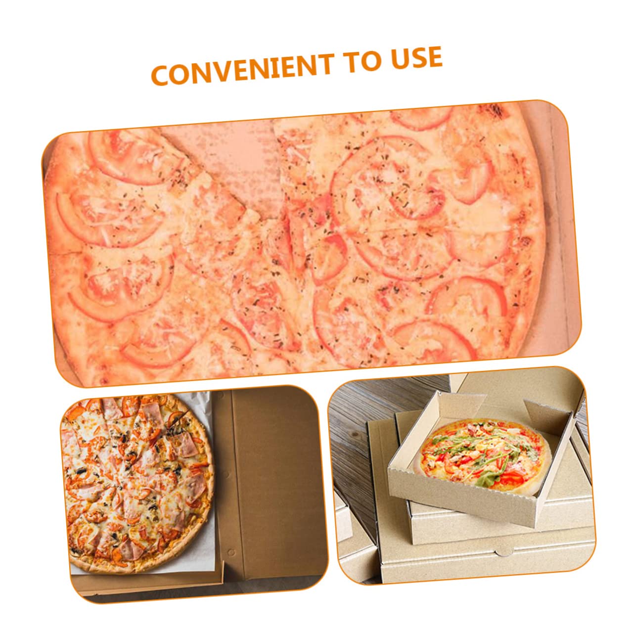 PRETYZOOM Cajas De Pizza Para Llevar 15 Pcs De Papel Corrugado Aptas Para Alimentos