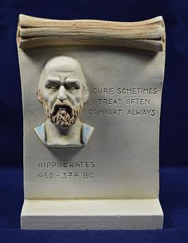 Hippocrates sculpture plaque ancient Greek "Father of Modern Medicine" artifact