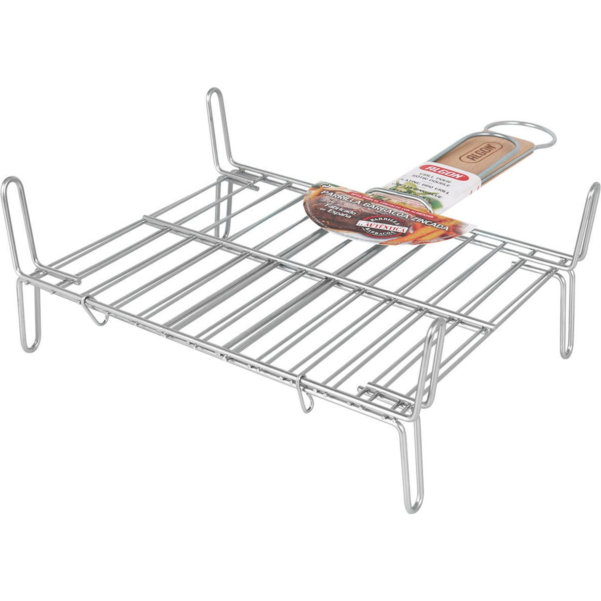 Algon | Parrilla Barbacoa 50x50 Grande Doble, Acero Inoxidable Zincado Gris Metalizado con Cierre de Seguridad - Parrilla Ideal para Asar Carnes y Verduras Resistente y Duradera para Exterior — view 19