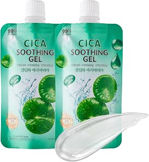 Centella Gel Cream - 2 Pack Soothing Face Moisturizer for Sensitive Skin | Korean Skincare Gel with Centella Asiatica, Lightweight Hydration for Post-Sun & Daily Care, 3.53oz Each