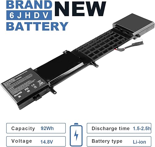 Miniatura 3 de Fancy Buying 8-Cell 92WH 6JHDV - Batería para portátil Dell Alienware 17 R3 P43F002 R2 P43F001 ALW17ED-1728 2728 3728 3828 4718 4738 AW17R3-3758SLV