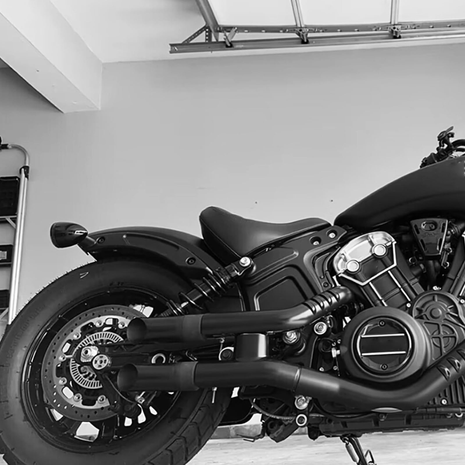 tłumik wychowej wydech Do indyjskiego skauta Sixty Twenty Bobber | Wsuwany układ wydechowy, krótka część tłumika, końcówka rury(Black)