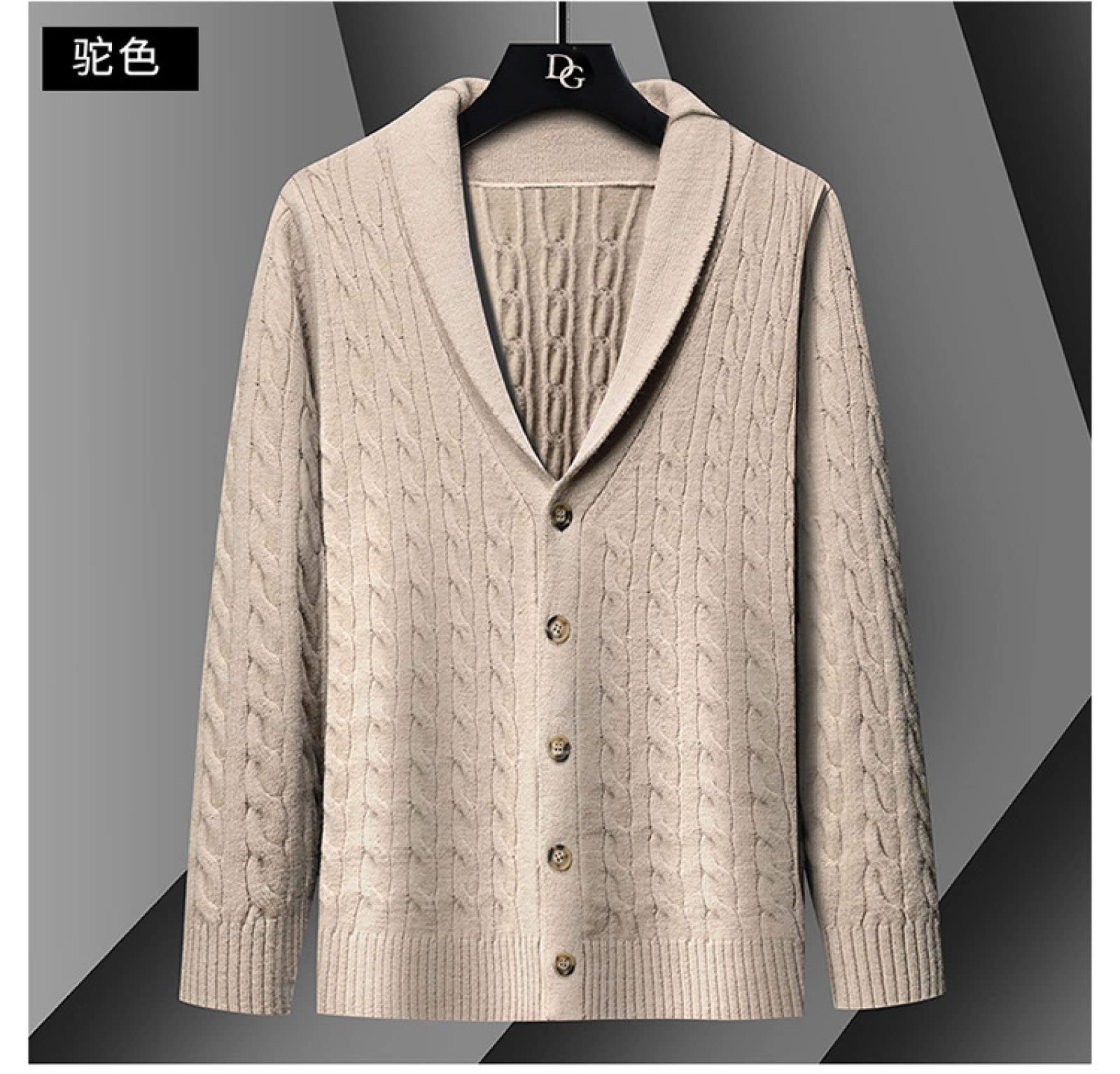 Jesienny Męski Kardigan Z Dzianiny Sweter Kurtka - Fashion Casual Swetry Z Dekoltem W Serek Swetry Rozpinane Płaszcz Zimowy, Męskie Luźne Otwarte Przednie Długie Rękawy Zapinane Na Guziki Dzian