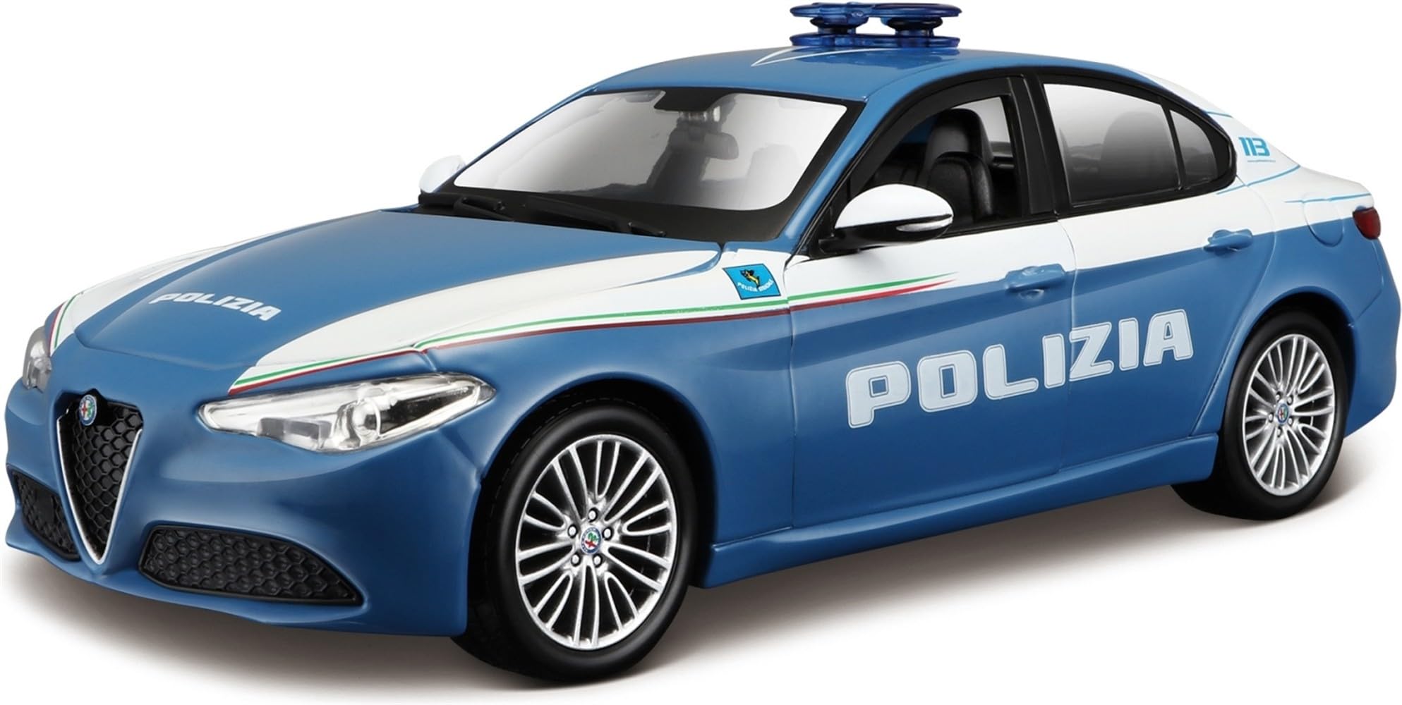 Bburago Police Car, Realistic 1:24 Scale Model (Random Selection from Available Models)