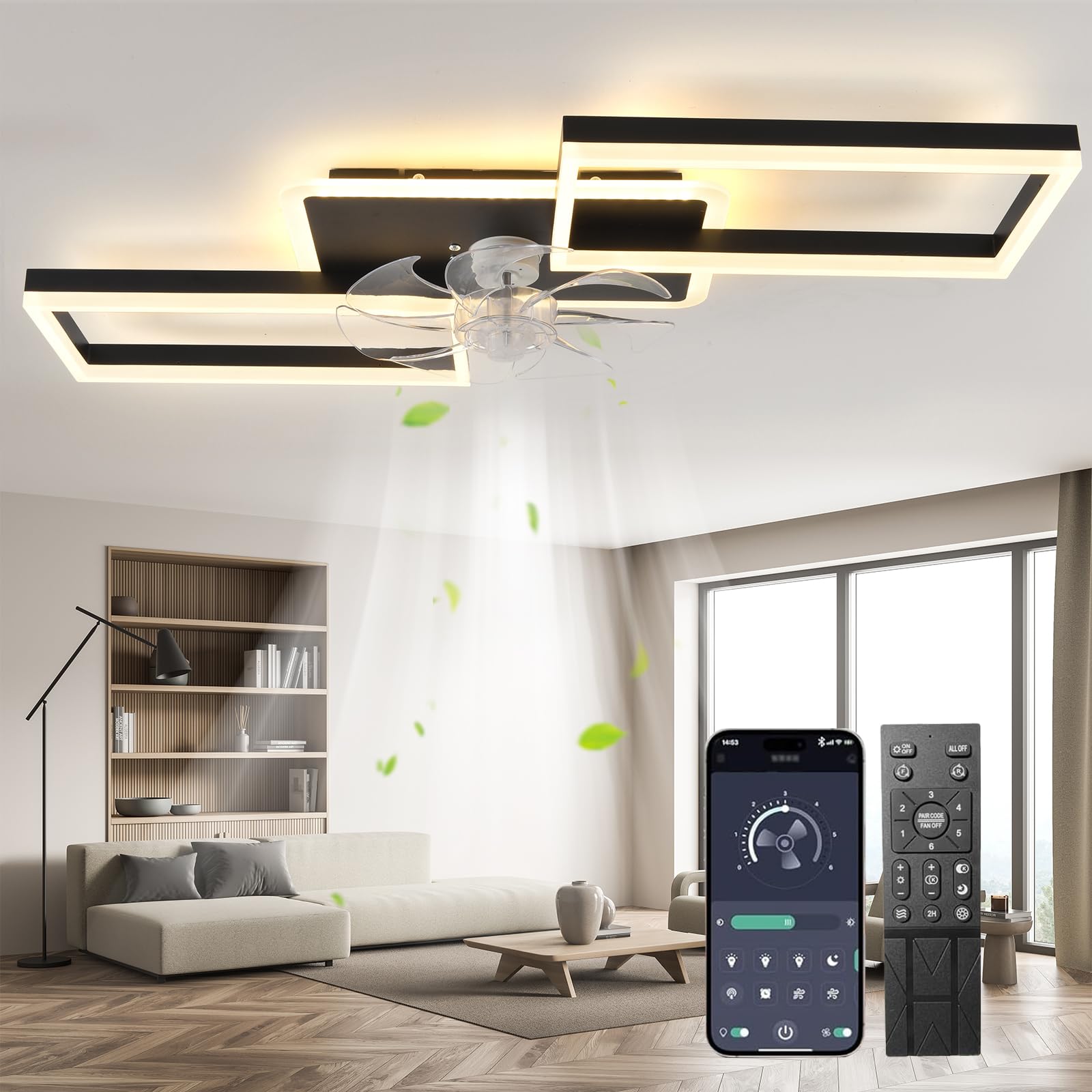 Deckenleuchte Mit Ventilator Und Fernbedienung 48cm