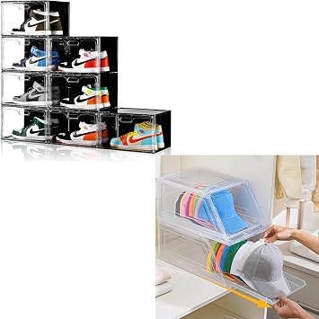The bundled sale of Amllas Shoe Boxes and Hat Organizer Boxes