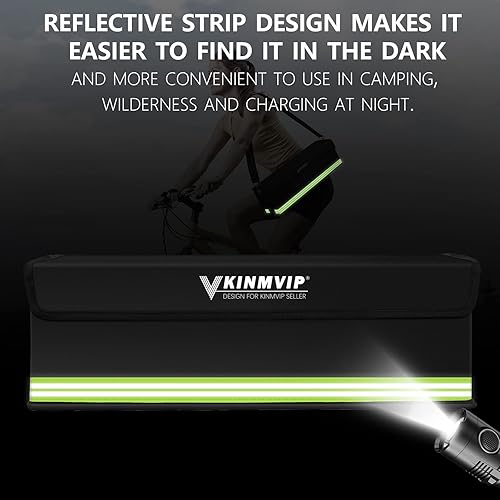 Miniatura 4 de KINMVIP Lipo - Bolsa de seguridad para batería a prueba de explosiones, bolsa ignífuga de gran capacidad para carga y almacenamiento de baterías de