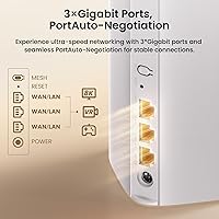 Vista 7 de Tenda WiFi 7 Mesh System BE3600 – Dual Band Mesh WiFi System for Home, Seamless Mesh Network with 3 Gigabit Ports, Supports 160+ Devices, MLO, VPN