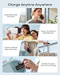 Kuulaa Power Bank USB C 4500mAh 12W, Portable Charger for iPhone, Mini Small Battery Bank Compatible with iPhone 17/16/15 Samsung - Black