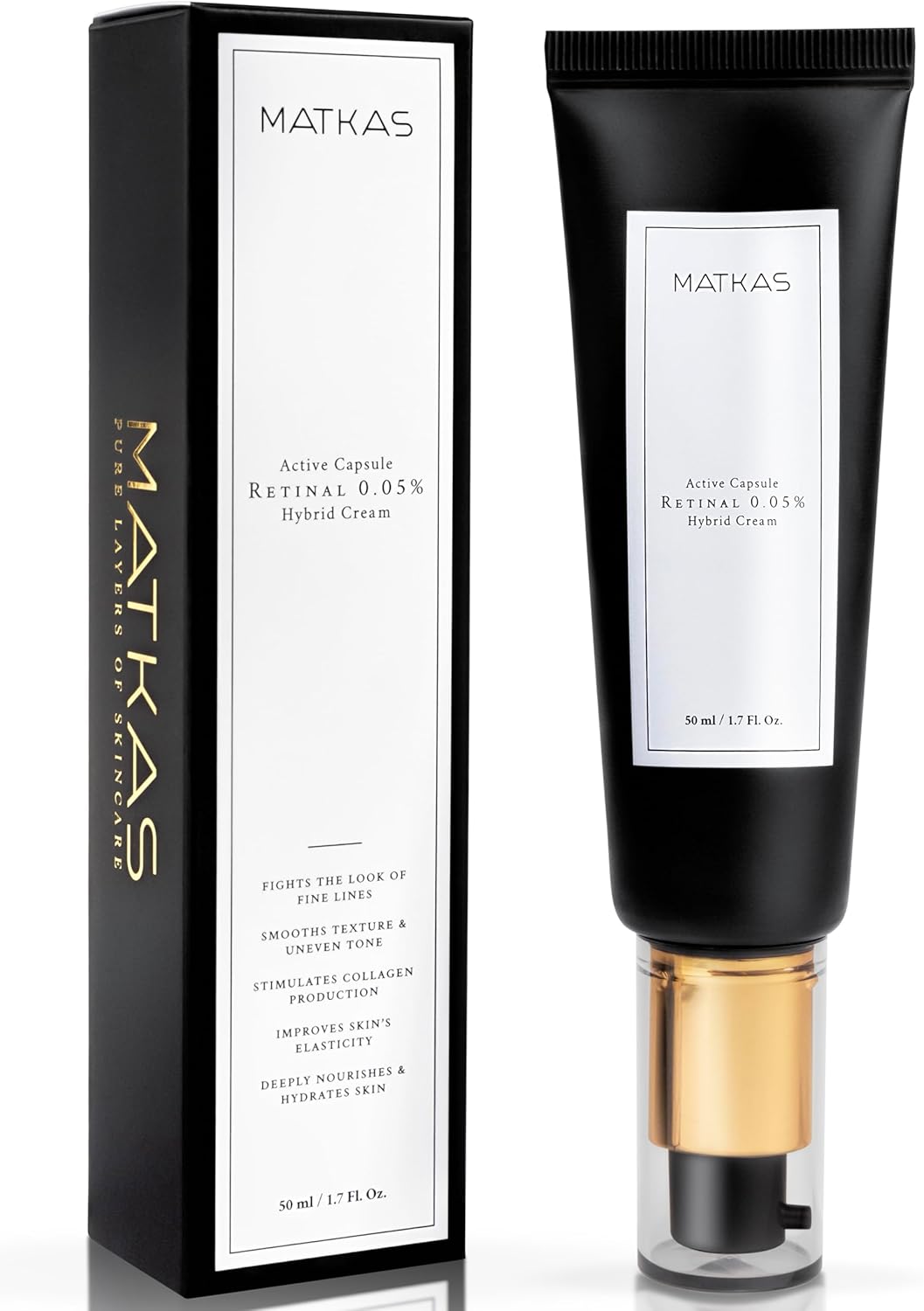 MATKAS Korean Active Capsule 0.05% Retinal Hybrid Face Cream – 50mL Barrier Repair Night Cream, Korean Face Moisturizer for Anti Aging Wrinkle Repair, Niacinamide Serum + Ceramide Moisturizer MATKAS Korean Active Capsule 0.05% Retinal Hybrid Face Cream – 50mL Barrier Repair Night Cream, Korean Face Moisturizer for Anti Aging Wrinkle Repair, Niacinamide Serum + Ceramide Moisturizer