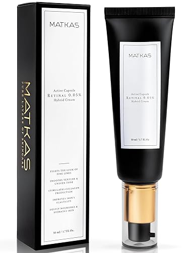 MATKAS Crema de noche coreana con retina al 0.05% para cara, arrugas, estiramiento de la piel, antienvejecimiento, crema hidratante facial de