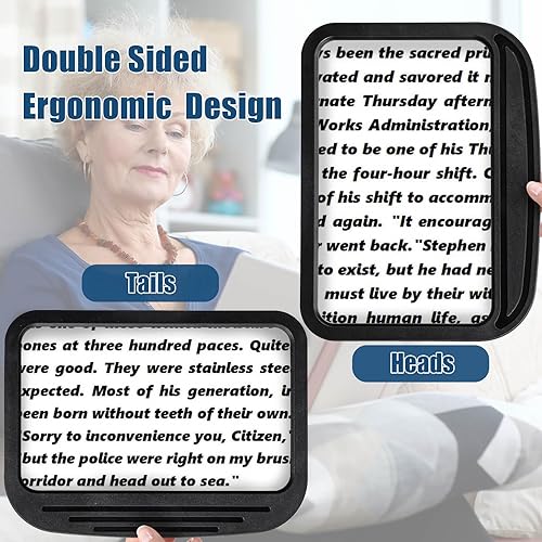 Miniatura 2 de Lupa de 5 páginas para leer, lupa ligera de mano, lupa de página completa para libros, lupa de área de visualización grande para leer personas