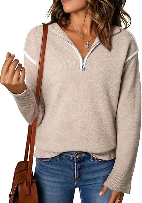 EVALESS Sweaters for Women 2026 Fashion Trendy Fall Winter Knit Pullover