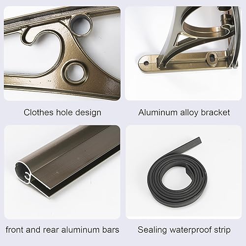 Miniatura 8 de Toldo para ventana, toldo para puerta delantera, toldo de patio al aire libre, toldo de entrada, toldo para techos, cubierta de toldo silencioso,